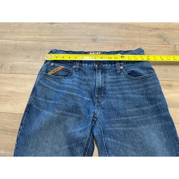 ARIAT BLADE RELENTLESS Mens 30X34 Western Embroidered Relaxed Boot Blue Jeans - Picture 4 of 10